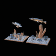 pike-podstavec-2-1-3.gif two pike scenery in underwather for 3d print detailed texture