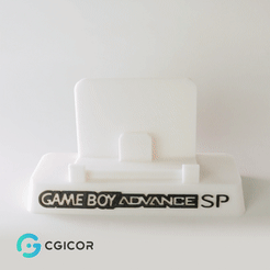Gameboy-Advance-SP.gif STL file Support for Nintendo Game Boy Advance SP・3D printing template to download