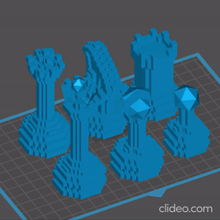 Pixel-Chess-All-Pieces.gif Archivo STL Juego de ajedrez de píxeles・Plan imprimible en 3D para descargar, sero_zum
