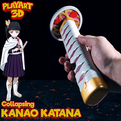 0.gif 3D file COLLAPSING KATANA - KANAO TSUYURI - DEMONSLAYER - (PRINT IN PLACE + ASSEMBLY VERSION)・3D print design to download