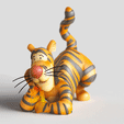 Tigger-LaydownB.gif Tigger Laydown version 2- Winnie the Pooh-sitting pose-FANART FIGURINE