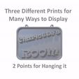 Charlotte-GIF.gif Charlotte's Room Sign - Includes desk stand, wall hanging points and door mounting points - Can be filled with Crafting Resin