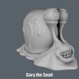 Gary the Snail.gif Файл STL Улитка Гари (более легкая печать без поддержки)・Дизайн 3D принтера для загрузки