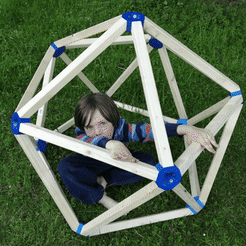 3.gif STL file Regular icosahedron Dome Connector interconnection・3D printer model to download, Frankthetank