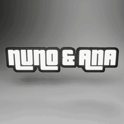 Sin-título.gif STL file NUNO & ANA - Illuminated Sign・3D print design to download, Front_Name