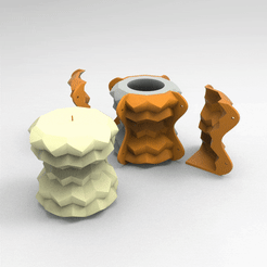 untitled.1831.gif STL file ORIGAMI MOLD FACETATED CEMENT MOULD POLYPLANTER VASE candel・3D printable model to download