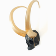 skull.gif STL file LOKI SKULL, WALL MOUNTED SCULPTURE, MARVEL・3D print design to download