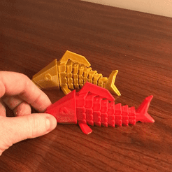 ezgif.com-gif-maker-17.gif Descargar archivo STL gratis Impresión de pez articulado en su lugar • Objeto para imprimir en 3D, cooknadam