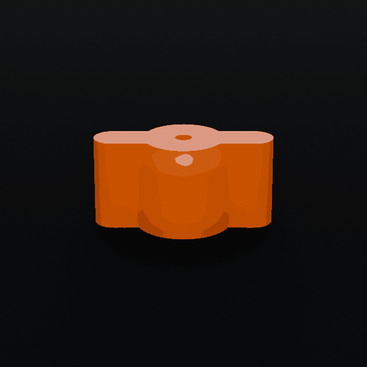 Zweiflügelknopf für Rundschaft 4,0 mm - 4 Größen 25/30/36/44 mm, stützfrei