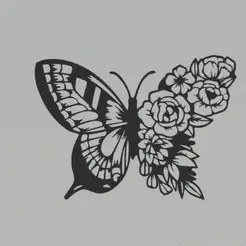 Unbenannt.gif STL-Datei Flower Butterfly (Pack 1)・3D-druckbares Modell zum Herunterladen