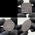 Bundle_PAVING-STONES-115.mp4 3 in 1 BUNDLE - Paving Stones 115 texture Bases Set (round, square and rectangle, oval) + thin bases | Perfect For Tabletop Wargames & RPG's