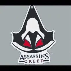 ezgif.com-optimize.gif Archivo STL Llavero logo de Assassin's Creed・Plan de impresora 3D para descargar