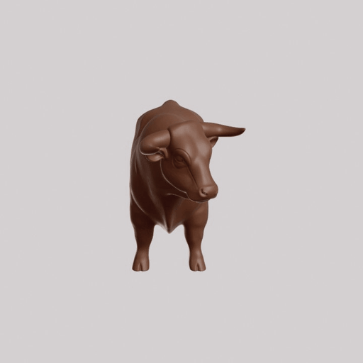 Minimalist Charolais Cattle Sculpture