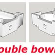 Double bowl Stackers - 3D-printable board game organizers, Double Bowl design STL-files