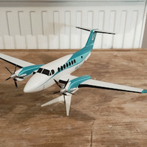 GIF-KING-AIR-350-2.gif STL file [MOTORISED] Beech King Air 350・Template to download and 3D print, Guillaume_975