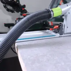 ezgif.com-gif-maker.gif STL file Vacuum Hose Guide Deflector for Makita Track - Plunge Saw and Router・3D printer design to download