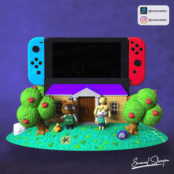 gifcuadrado.gif 3D file ANIMAL CROSSING DOCK NINTENDO SWITCH・3D print model to download