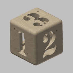 Dado-hueco.gif STL file HOLLOW GIVEAWAY・Template to download and 3D print, fun3dcreative