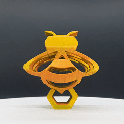 ezgif.com-optimize.gif Free STL file The Flips: Bee - Honeycomb・3D printable object to download