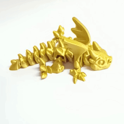 ezgif-2-7d09fc0283.gif Файл STL Красивый большой дракон・3D-печатная модель для загрузки