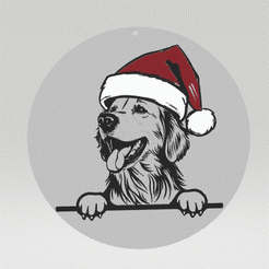 golden-retriever.gif ORNAMENTO PARA ÁRBOL DE NAVIDAD DOGGO - Golden Retriever
