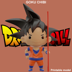 gok-1.gif STL file Goku Chibi - Dragon Ball・3D print model to download