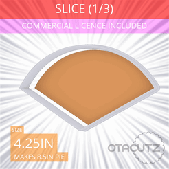 1-3_Of_Pie~4.25in.gif 3D file Slice (1∕3) of Pie Cookie Cutter 4.25in / 10.8cm・Template to download and 3D print