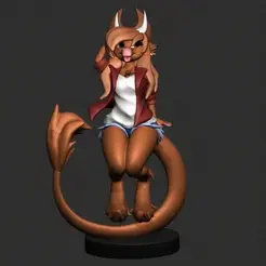 CowGirl1-2-2-min-1.gif STL file CowGirl・Model to download and 3D print