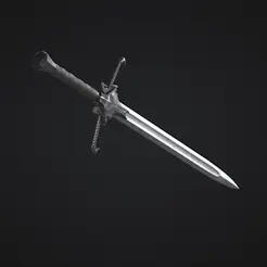 0002_AdobeExpress.gif 3D file Bartok Medieval Commander Wolffe Sword - 3D Print Files・3D printing design to download
