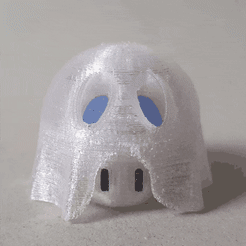 ghost_keychain.gif Fichier 3D Champignon Super Mario fantôme d'Halloween・Plan à imprimer en 3D à télécharger, makermatto