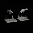 carp-scenery-45cm-4.gif two carp scenery in underwather for 3d print detailed texture