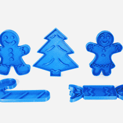 Animation.gif 3D-Datei Gingerbread Man (Christmas tree, girl, candy. Christmas pack)・3D-druckbare Vorlage zum herunterladen, safonovoa