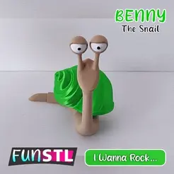 funstl-benny-flexi-articulated-snail-video-2.gif FUNSTL - BENNY, Articulated Snail Flexi 3MF