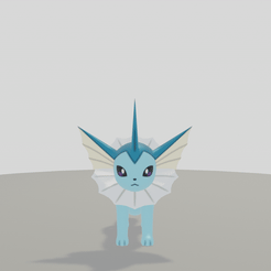 Aquali.gif STL file Pokémon - Aquali・Template to download and 3D print