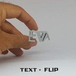 re Wf \ TEXT « FLIP Fichier STL gratuit Retournement de texte : Nombres 1-10 Grec・Design pour impression 3D à télécharger, master__printer