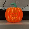 IMG_7989.gif Skull Jack-O-Lantern Pumpkin Light Up with Bottom Closure