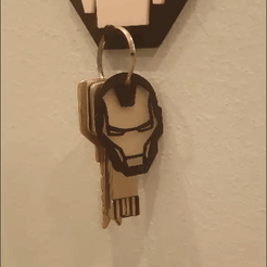 IM_Keychain_Animation_1.gif STL file Iron man keychain・Model to download and 3D print