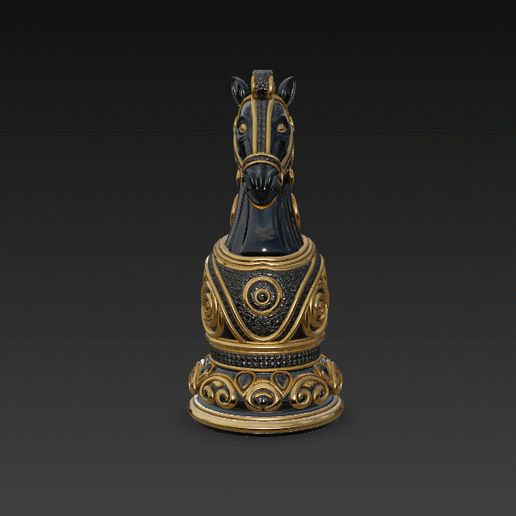 GIFCABALLO.gif DELUXE CHESS + CHESSBOARD FOR COLLECTORS