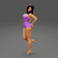 ezgif.com-gif-maker-3.gif Beautiful Woman in Swimsuit Standing with Her Arms Raised To Her Hip