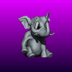 Baby-Elephant.gif STL-Datei Baby-Elefant・3D-druckbares Modell zum Herunterladen