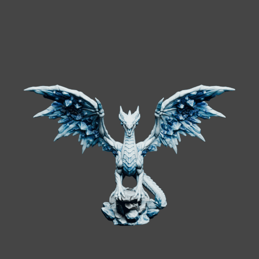 Ice Crystal Dragon Miniature
