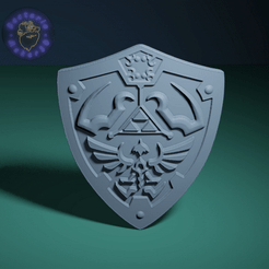 Escudo-Zelda.gif Archivo STL Escudo Zelda: Escudo Hyliano・Diseño de impresora 3D para descargar, bacteriomaker3d