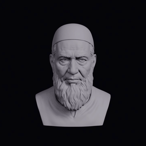Old Bangladeshi Man With Long Beard Bust