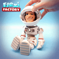 Flexi-Factory-Dan-Sopala-Astronaut.gif STL-Datei Flexi Print-in-Place Astronaut・Vorlage für 3D-Druck zum herunterladen, FlexiFactory