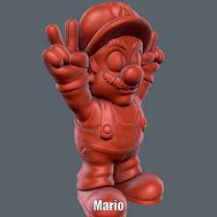 Mario.gif Файл STL Марио (легкая печать без поддержки)・Идея 3D-печати для скачивания
