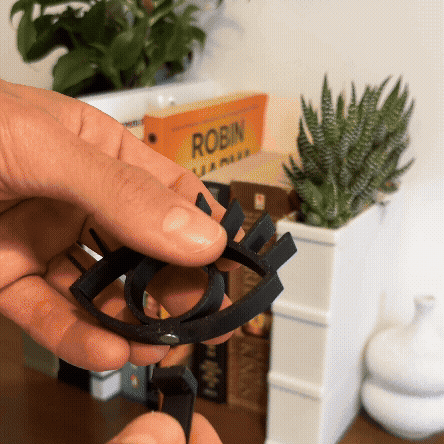 3D Printed Evil Eye Reading Ring + Magnetic Bookmark – Functional Book Accessory Set 3D model