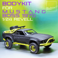 0.gif 3D file Bodykit for Mustang BOSS 1970 Revell 1-24th・3D printable model to download, BlackBox
