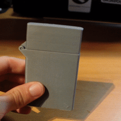 L1IgmNj.gif Download free STL file Zippo Business Card Holder • 3D printable model, PentlandDesigns