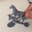 horses_3d-printed_nyxprints.gif Horse Pack for D&D, Tabletop Games and Collectors. 3 Poses Gallop, Trot and Rearing, bases included 32mm scale.