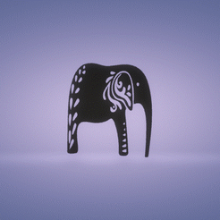 c2.gif Fichier STL Décoration murale éléphant art populaire・Design pour imprimante 3D à télécharger, satis3d